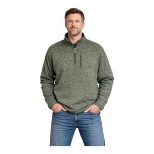 NWT Men’s XXL Woolrich Sweater Fleece 1/2-Zip Pullover, Green, 2XL